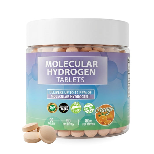BODY C.E.O. hydrogen water tablets orange flavor bottle for on-the-go hydration.