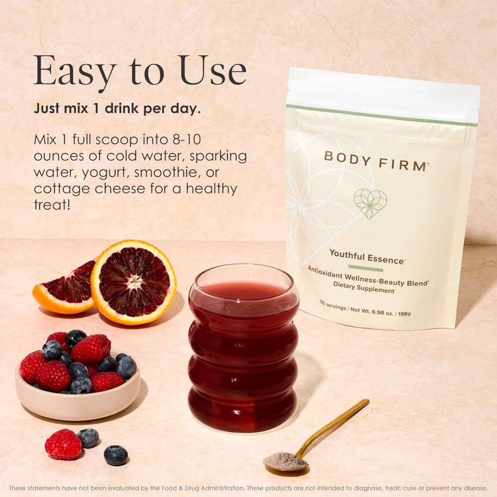Body Firm Youthful Essence vitamin C boost in the blend supports daily wellness