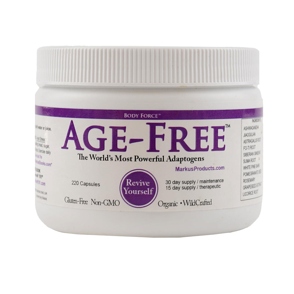 Body Force Age Free capsules in blister pack; daily antioxidant support.