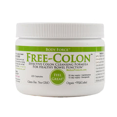 Body Force Colon Formula bottle front view showing detox-friendly capsules for gentle cleansing