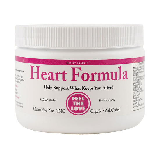 Body Force Heart Formula capsules close-up for daily wellness support