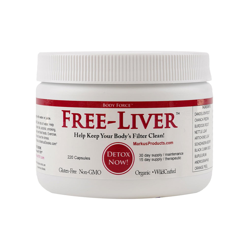 Body Force Liver Formula bottle shown for daily liver support.