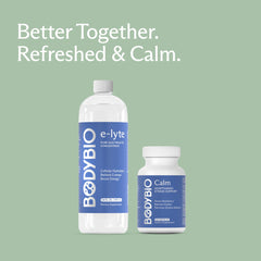 BodyBio Calm side label notes manganese and glycine benefits