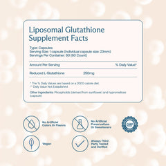 BodyBio Liposomal Glutathione liposome encapsulation implying superior bioavailability.