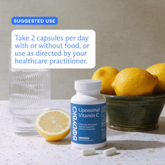 BodyBio Liposomal Vitamin C lab testing badge indicating quality checks