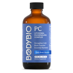 BodyBio PC bottle shown for brain health and gentle daily detox.