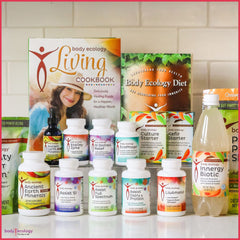 Body Ecology label highlights thyroid and adrenal support messaging