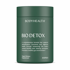 BodyHealth Bio Detox bottle with capsules ready for daily detox support.