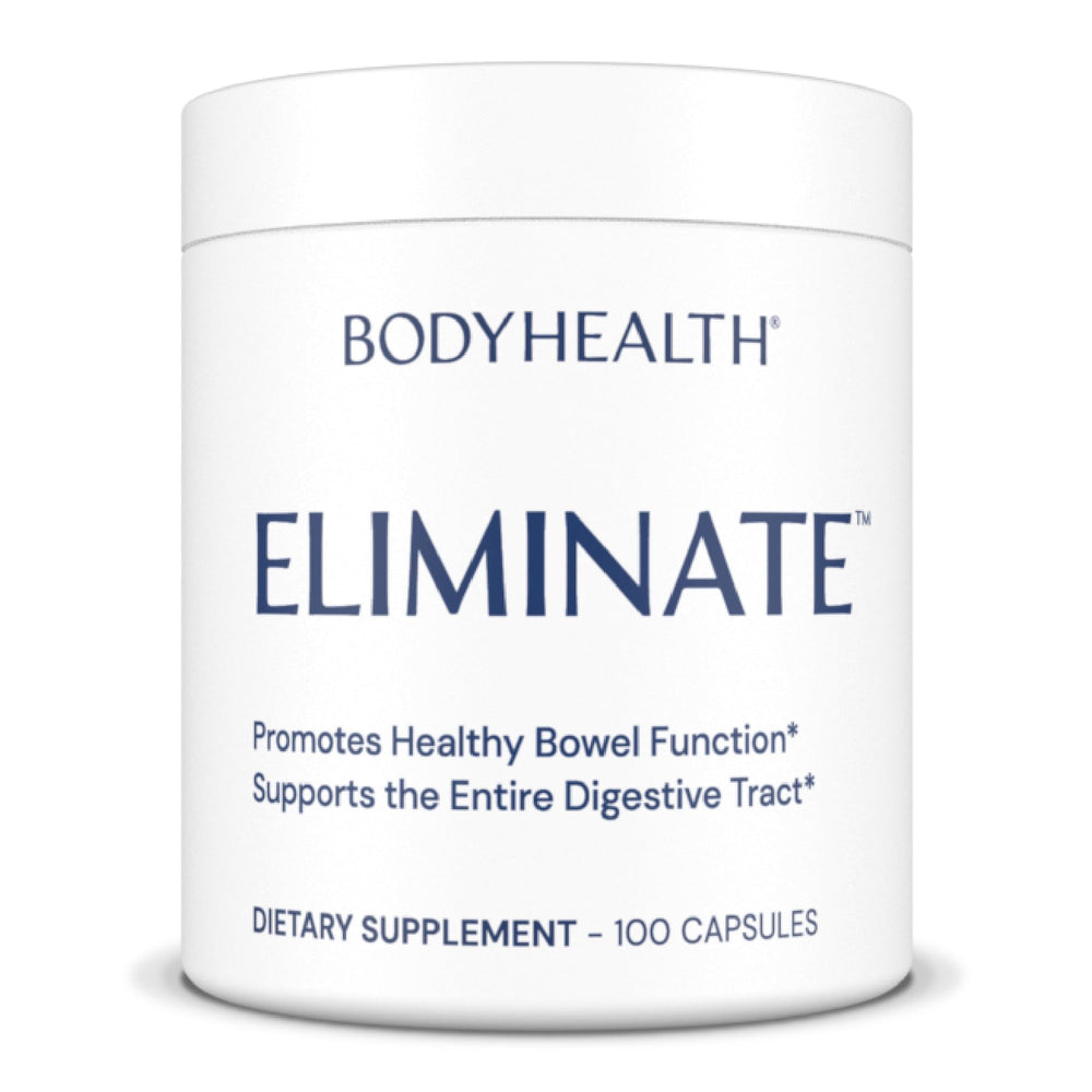 BodyHealth Intestinal Cleanse bottle showcasing herbal formula for gentle detox and daily wellness.