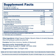 BodyHealth Omega 3 bottle with seal emphasizes purity and quality