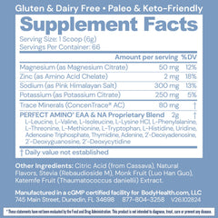 BodyHealth PerfectAmino Electrolytes powder scoop ready for quick mix