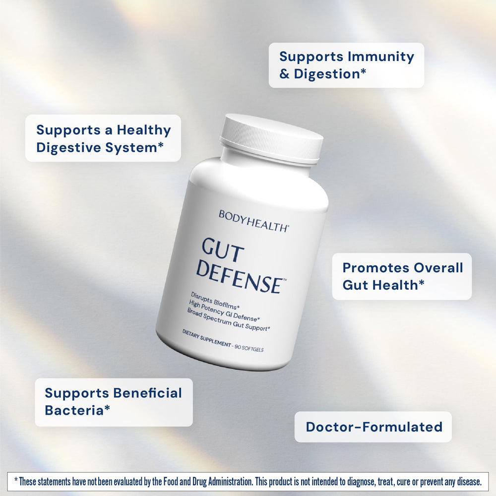 BodyHealth PerfectAmino ingredients panel close-up illustrating essential amino acids supporting intestinal health.