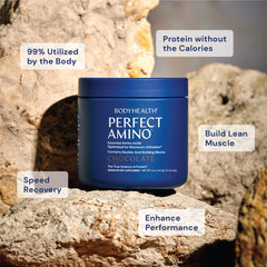 BodyHealth PerfectAmino powder mixed with water creates a refreshing amino drink.