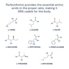 BodyHealth PerfectAmino tablets with non-GMO vegan coating for easy swallowing.
