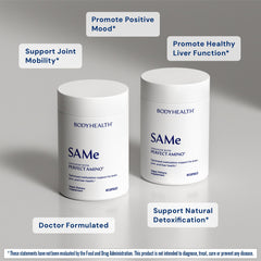 BodyHealth Same 400mg label view, highlights clean, non-GMO, gluten-free formula.