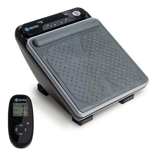 BodyMed Foot Massager remote control enables convenient, hands-free session control.