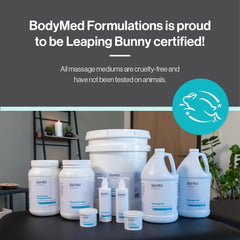 1 gallon bottle of fragrance-free, all-natural massage lotion.