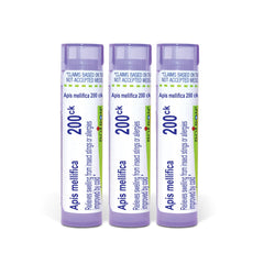 Boiron Apis Mellifica 200CK pellets in a compact multi-dose tube for swelling relief