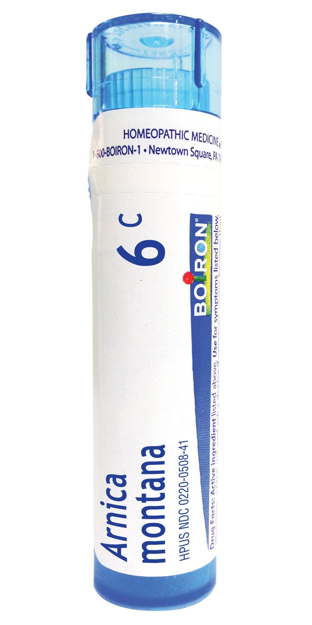 Boiron Arnica 6C pellets in a tube, quick-dissolving for on-the-go minor discomfort