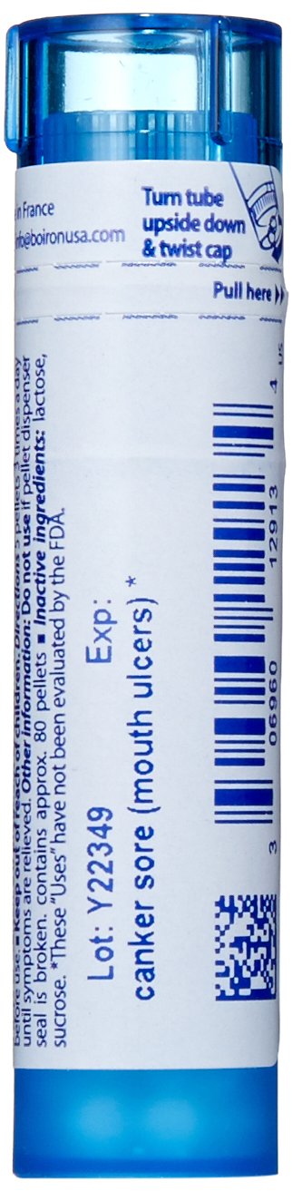 Boiron Borax 30C tubes side view, easy daily administration.