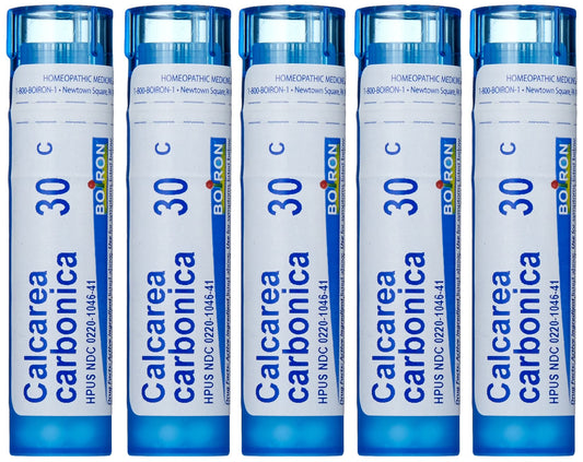 Boiron Calcarea Carbonica 30C pellets tubes for convenient daily use.
