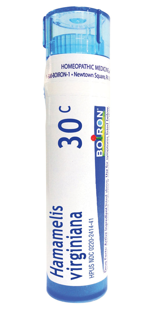 Boiron Hamamelis Virginiana 30C pellets in a five-pack for convenient at-home use.