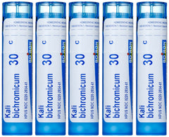 Boiron Kali Bichromicum 30C pack of five pellets for cold symptom support.