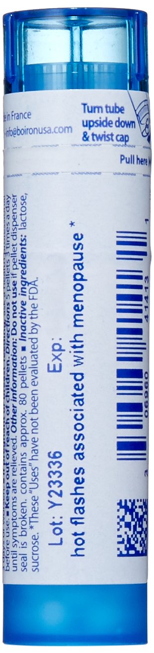 Boiron Lachesis Mutus 30C dissolving pellets under the tongue for fast use.
