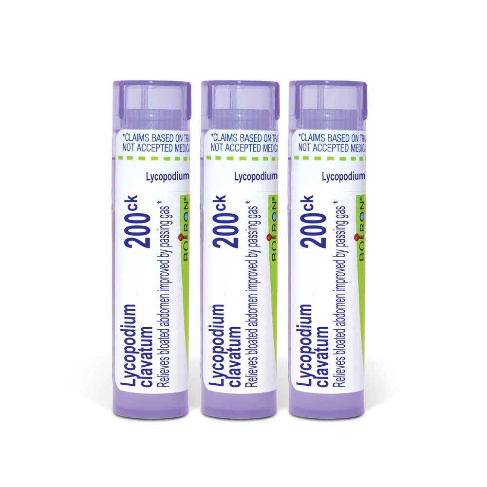 Boiron Lycopodium 200CK pellets in a tube for easy multi-dose use