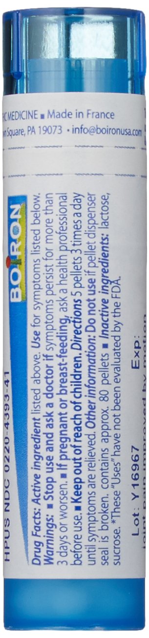 Boiron Rhus Toxicodendron 6C tubes opened for quick-dissolving use