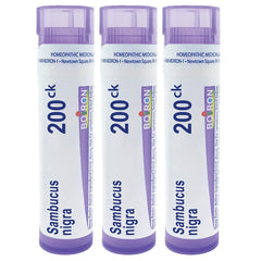 Boiron Sambucus Nigra 200CK tube front view for quick, discreet relief.