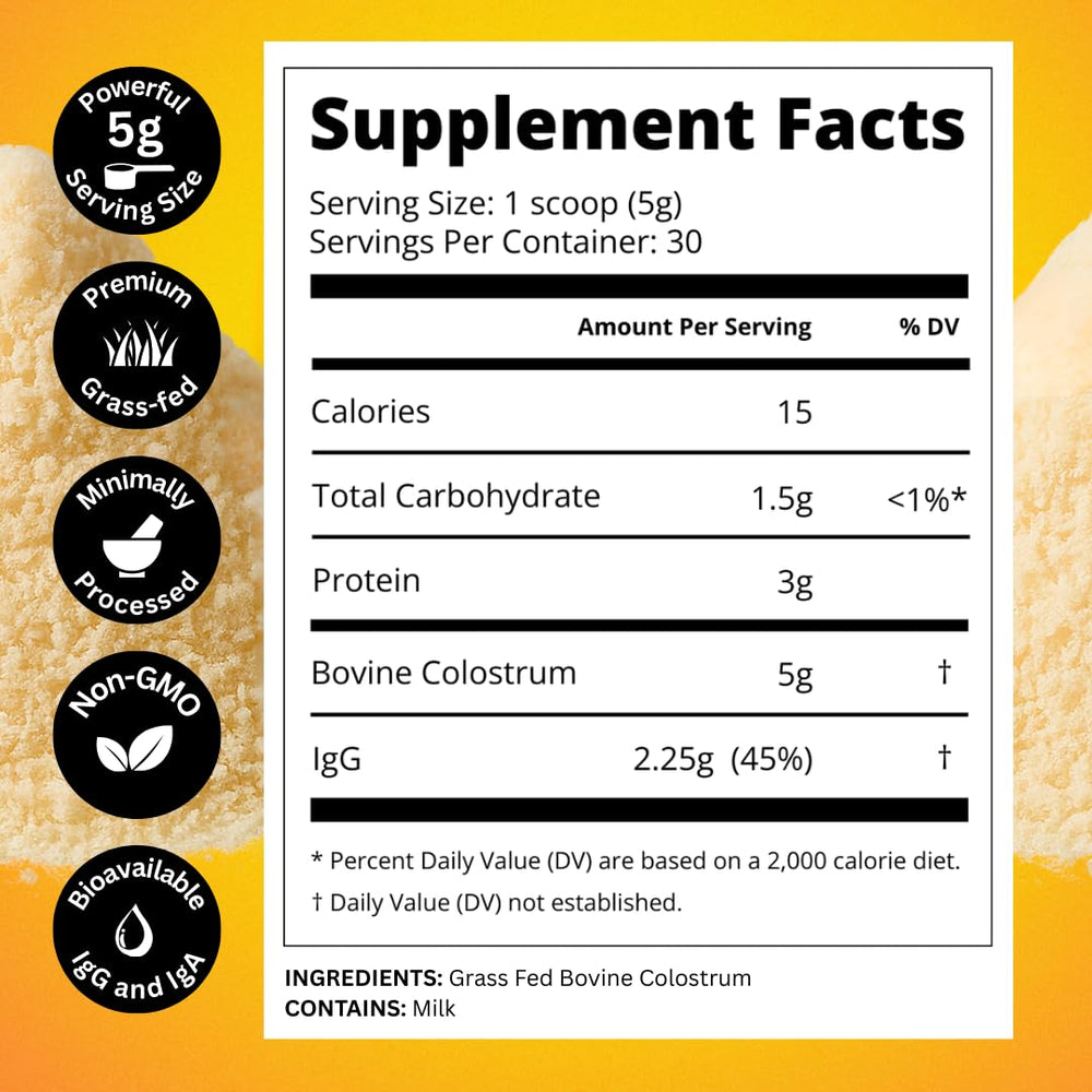 Bold Belly Colostrum Powder dissolving in water with neutral taste
