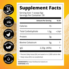 Bold Belly Colostrum Powder dissolving in water with neutral taste