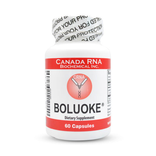 Boluoke Canada RNA Lumbrokinase capsules bottle closeup for daily wellness use