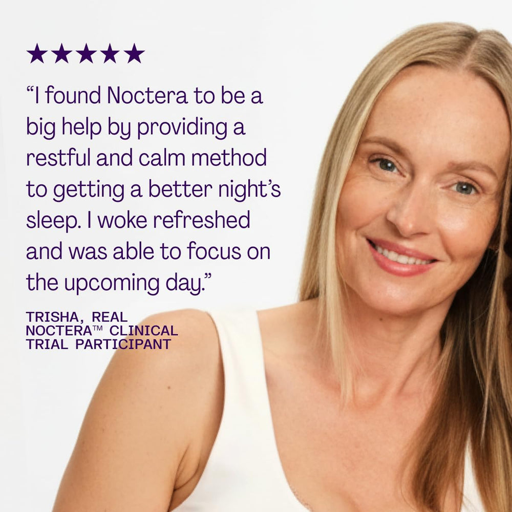 Bonafide Noctera packaging on shelf communicates hormone-free sleep support