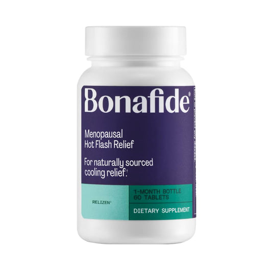 Bonafide Relizen bottle pouring shows easy daily use and cooling relief.