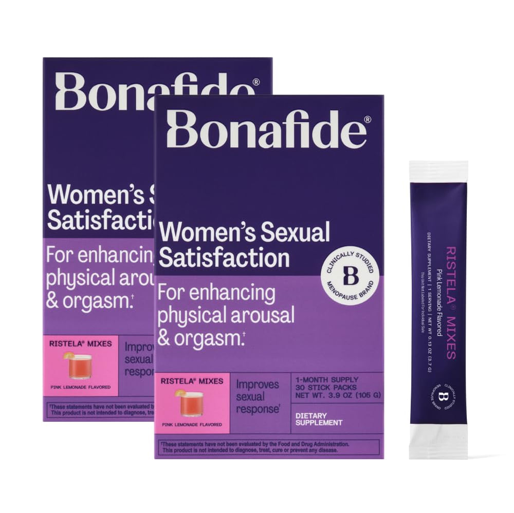 Bonafide Ristela Mix bottle shown for daily, hormone-free arousal support.