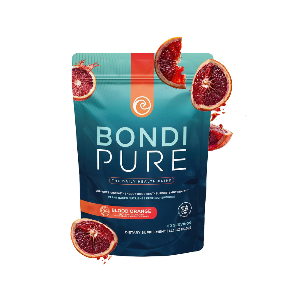 Bondi Pure Blood Orange bottle front for daily detox and energy support.