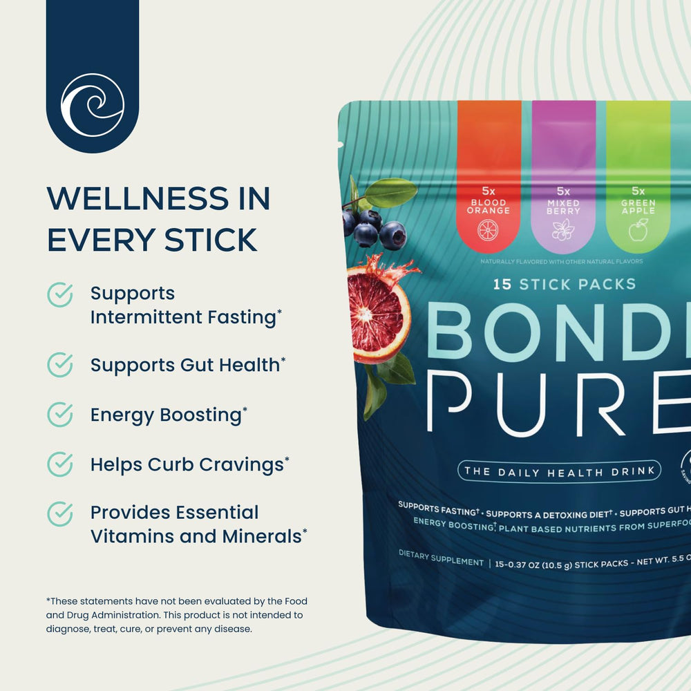 Bondi Pure green apple flavor stick in water for refreshing energy