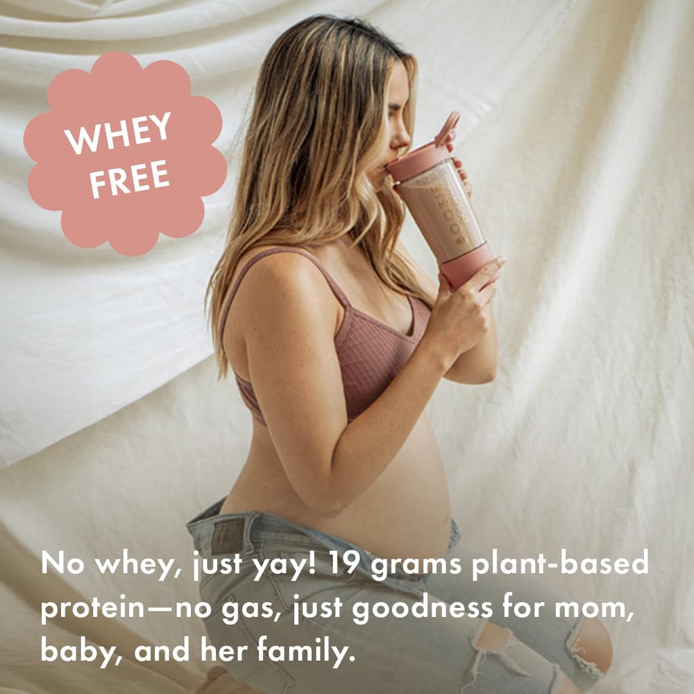 Boobie Body probiotic blend illustration, supports gut-friendly nutrition for moms