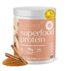 Boobie Body Vanilla Chai tub front view for convenient meal replacement