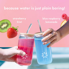Glass with Boobie Hydromom mixed drink showing ready-to-sip hydration.