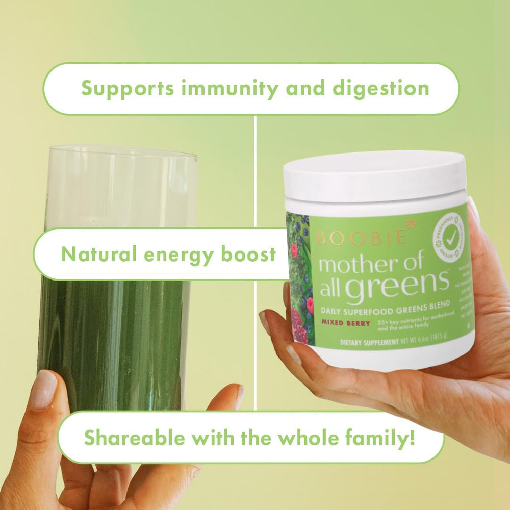 Basket of ingredients showing natural greens and superfoods.