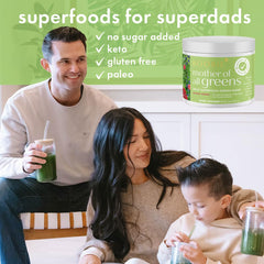 Boobie Mother of All Greens vegan and gluten-free formula supports clean eating.