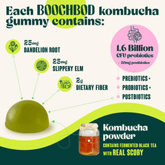 BoochBod packaging emphasizes plant-based ingredients for modern wellness routines