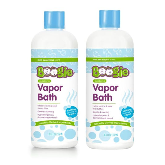 Boogie Kids Botanical Bubble Bath bottle with mint eucalyptus aroma for gentle bathtime