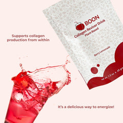 Boon berry-lemonade glass serve highlights enjoyable flavor for a quick wellness boost.