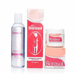 BORASOL antiseptic powder tub for deodorant use and gentle skin refreshment.