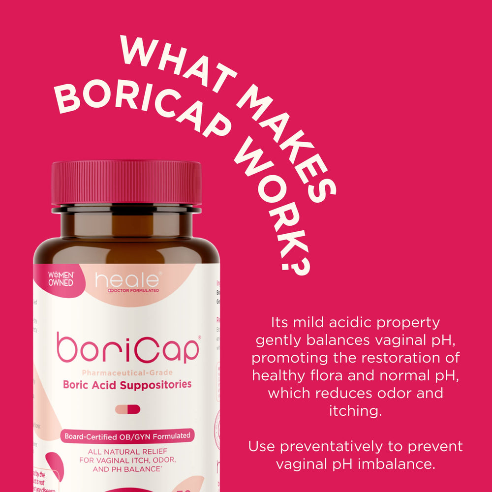 USA-made label on BoriCap Heale box signals safety standards.
