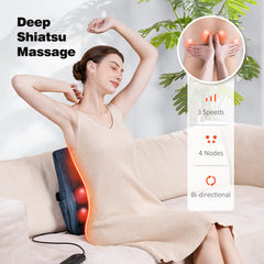 Boriwat deep kneading nodes deliver tension relief across shoulders and upper back.